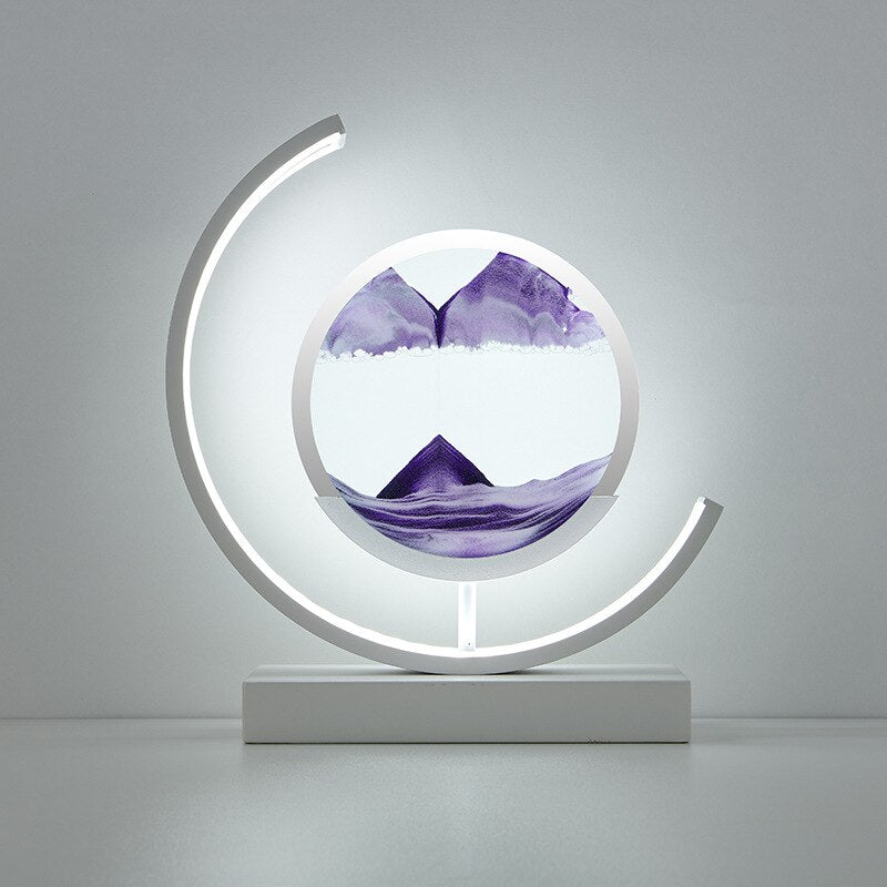 3D Muszla Stolikowa Lampa - Abyss-Fioletowy-Biały-Trend Polska