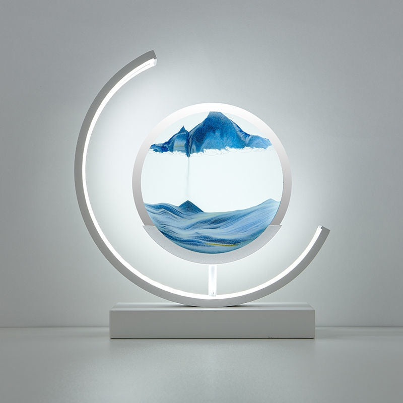 3D Muszla Stolikowa Lampa - Abyss-Niebieski-Biały-Trend Polska