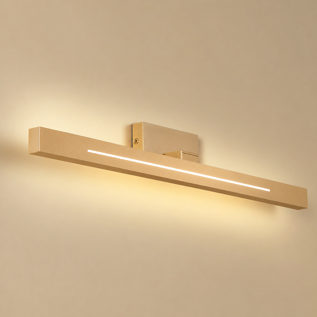 Designerska Lampa Ścienna LED – Linia Złota – Goldline