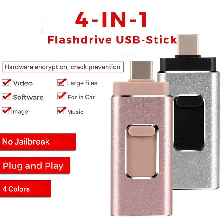4-wjowy Flashdrive dla każdego urządzenia - DataFlex-64GB-Srebrny-Trend Polska