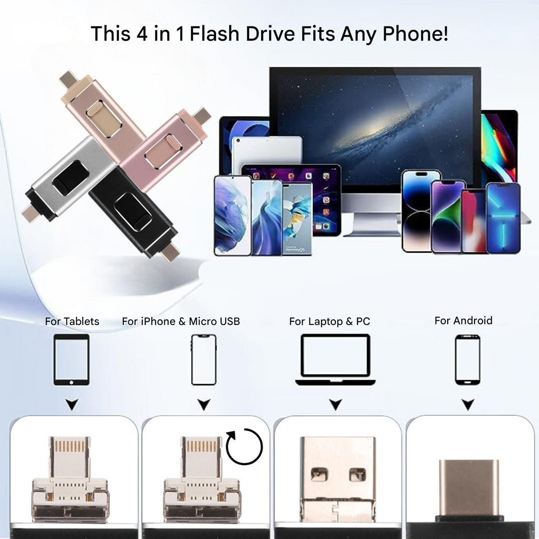 4-wjowy Flashdrive dla każdego urządzenia - DataFlex-64GB-Srebrny-Trend Polska