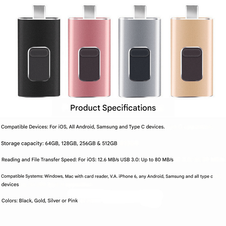 4-wjowy Flashdrive dla każdego urządzenia - DataFlex-64GB-Srebrny-Trend Polska
