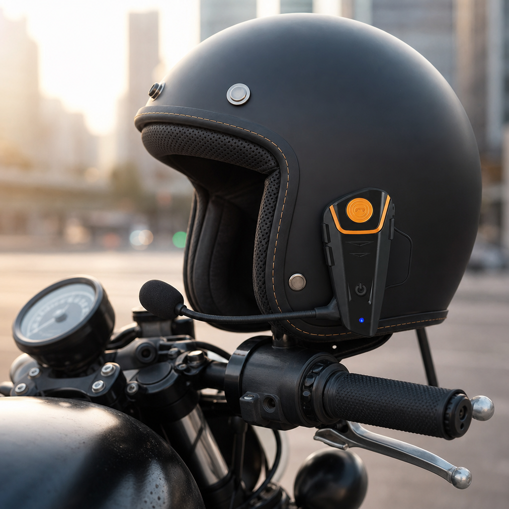 Zestaw Słuchawkowy do Kasku z FM i Interkomem – RideSync