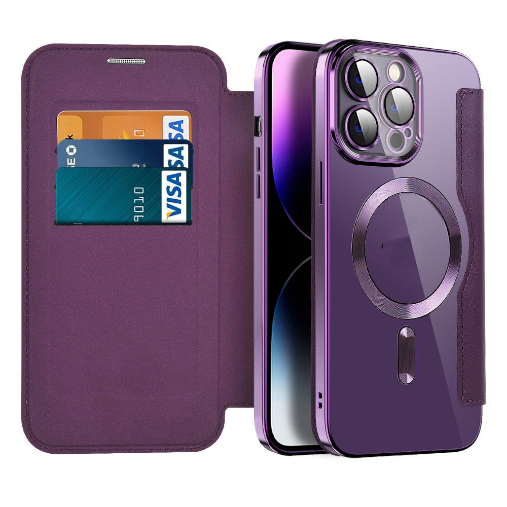 Etui skórzane z magnetyczną adsorpcją i ochroną RFID – Valtrix (1+1 GRATIS)