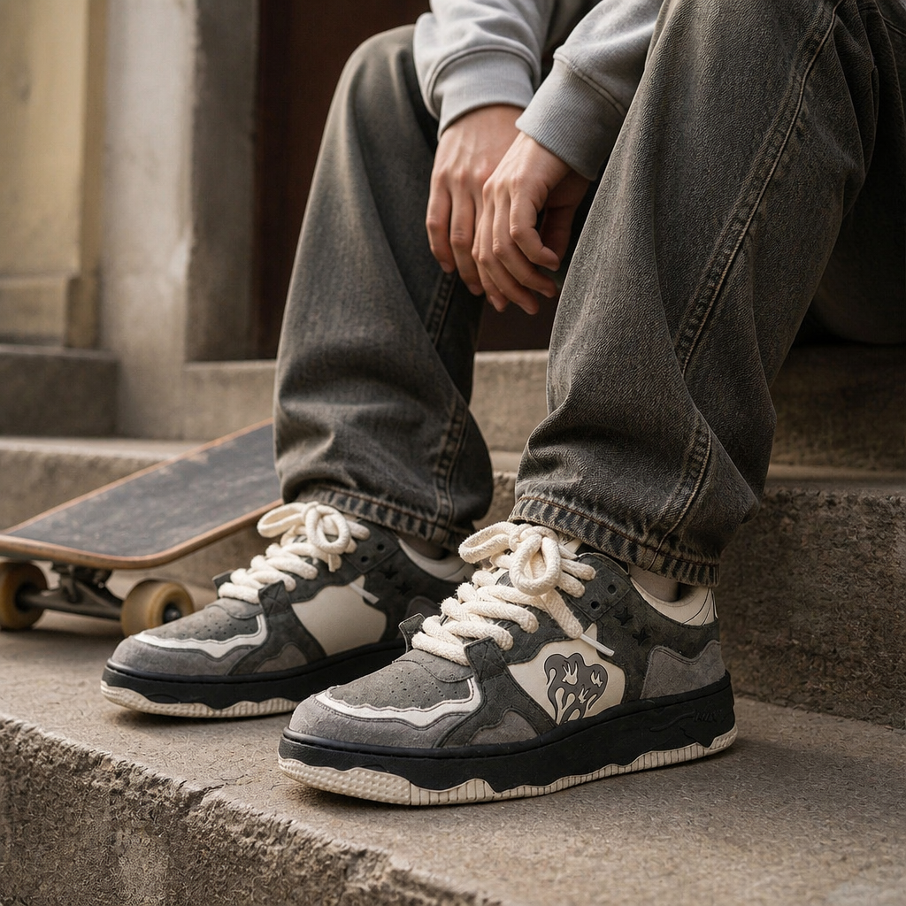 Męskie Sneakersy Skate w Stylu Vintage – Dexter
