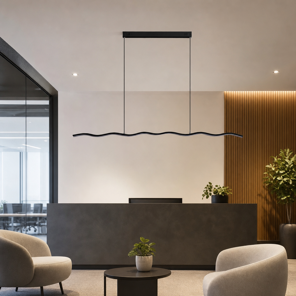 Designerska Lampa Sufitowa LED – Linia Fal – Curvalux