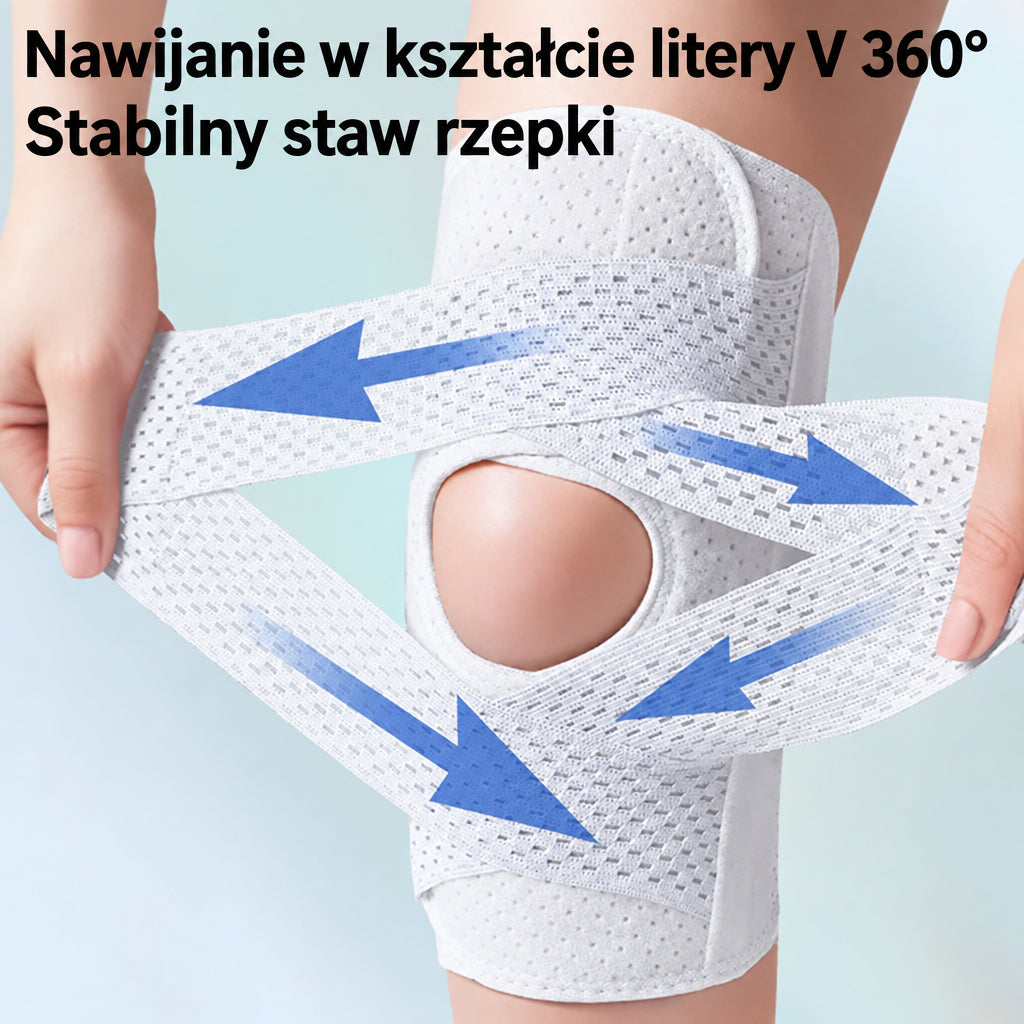 Knee Support Wrap with Adjustable Compression System 7