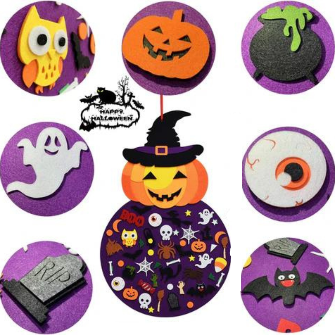 Halloween DIY Tablica z Filcu z Dynią – SpookyBoard