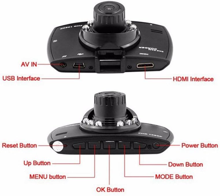Dual-Lens-Autoradio DVR G30 2,7" LCD Full HD 1080P z czujnikiem G.
