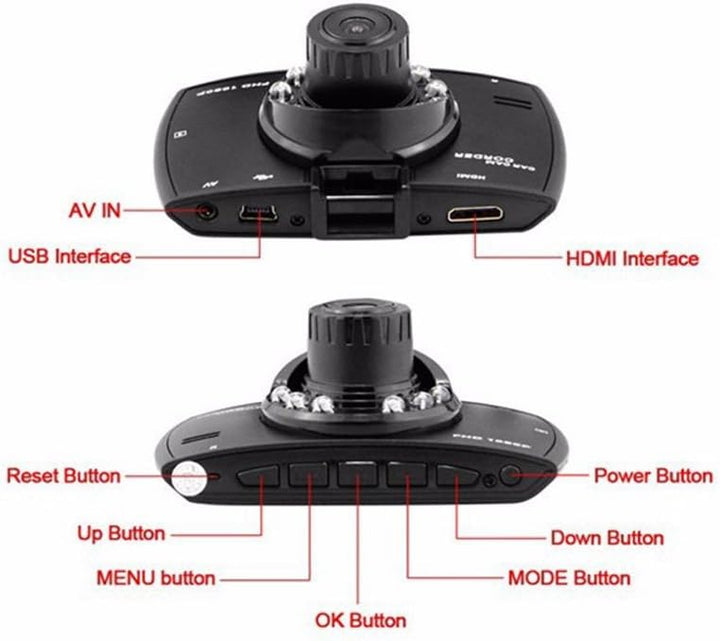Dual-Lens-Autoradio DVR G30 2,7" LCD Full HD 1080P z czujnikiem G.
