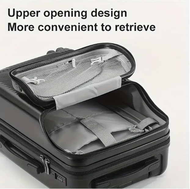 Twarda walizka kabinowa z uchwytem na kubek, portem USB i zamkiem TSA