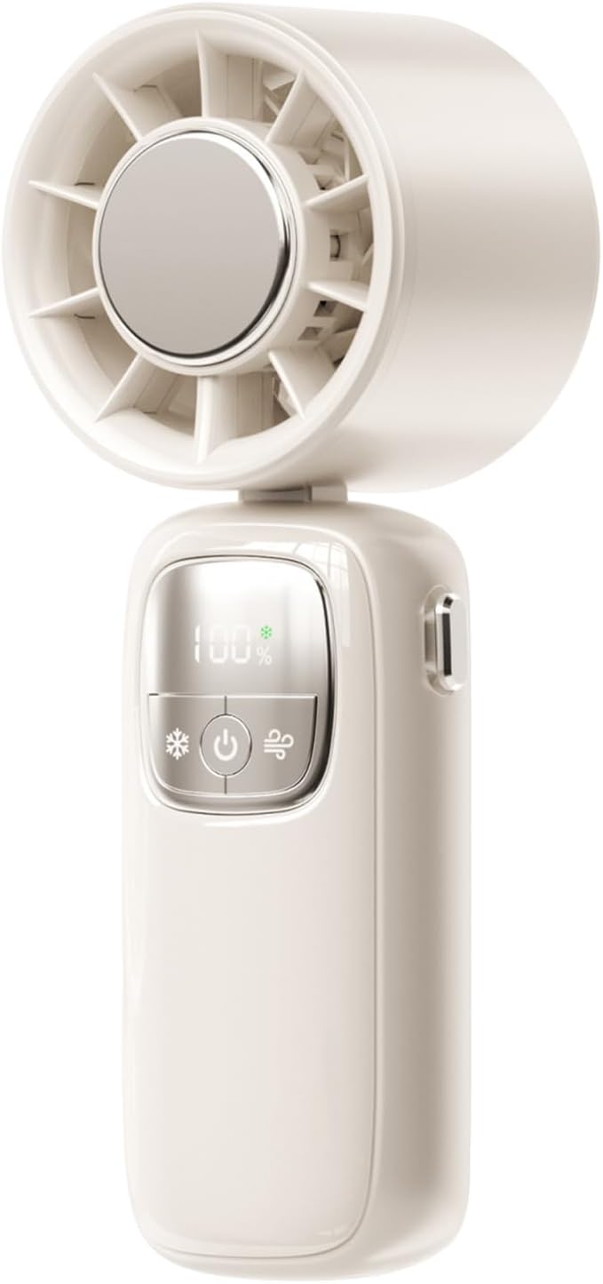 Przenośny składany wentylator ręczny z wyświetlaczem LED 100 prędkości