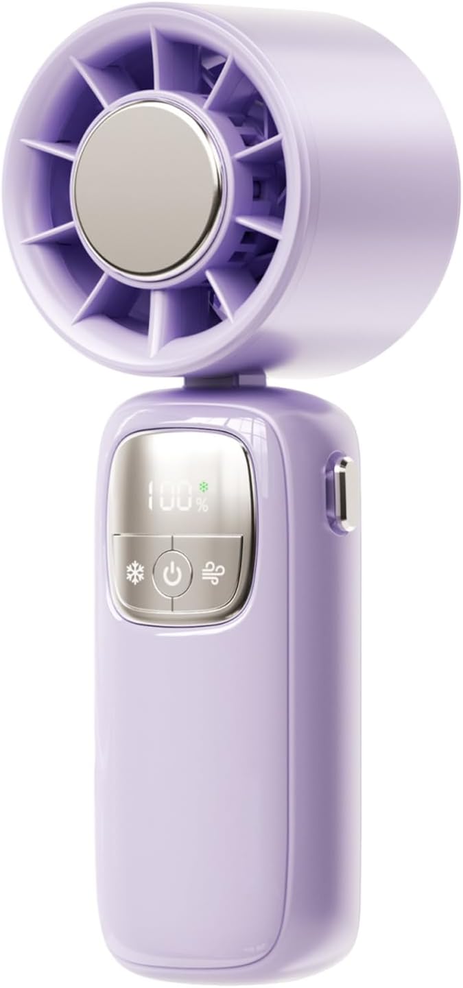 Przenośny składany wentylator ręczny z wyświetlaczem LED 100 prędkości