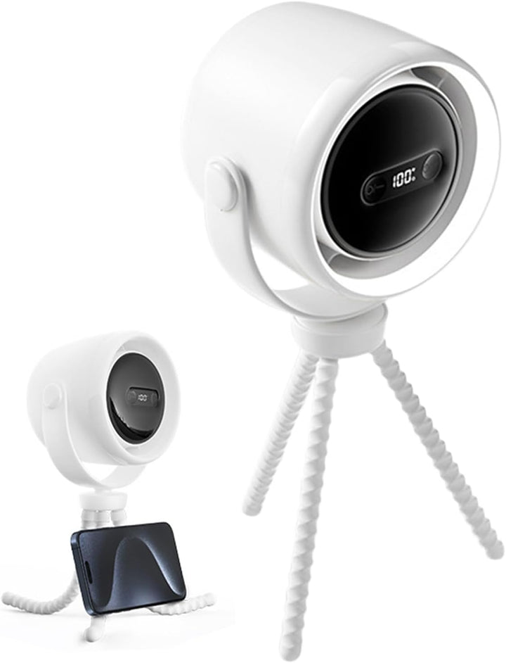 Rechargeable clip-on stroller fan with night light 100 speeds