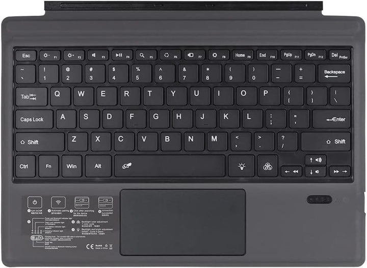 Bezprzewodowa klawiatura Bluetooth z podświetleniem i gładzikiem do Surface Pro – Nexora