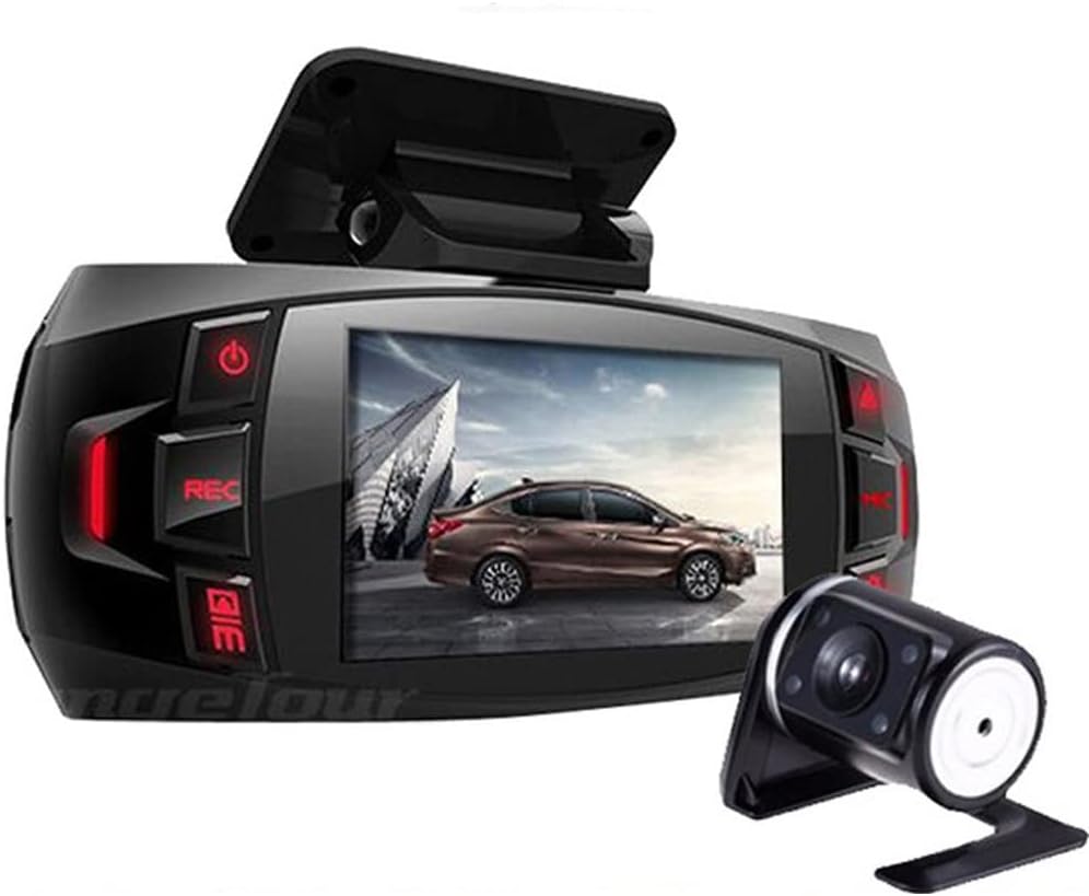 Dual Camera Dash Cam 2,7" LCD z 170° szerokokątnym i widokiem z tyłu