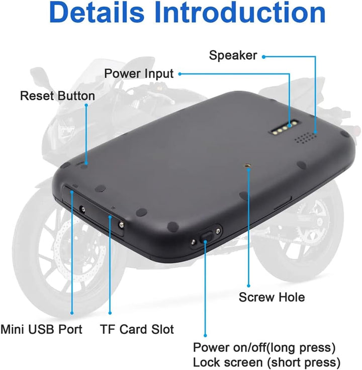 Przenośny monitor motocyklowy z ekranem IPS o przekątnej 5" (12,7 cm) – RideMate