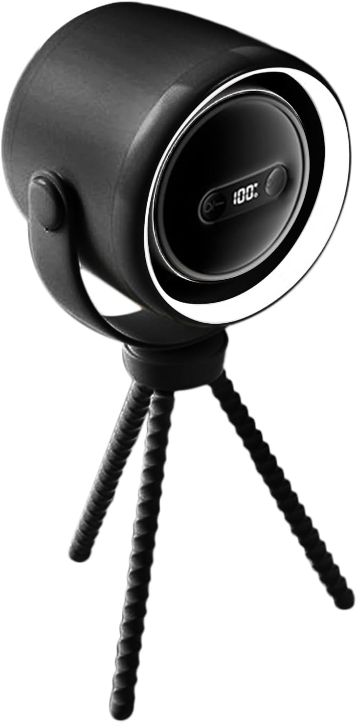 Rechargeable clip-on stroller fan with night light 100 speeds
