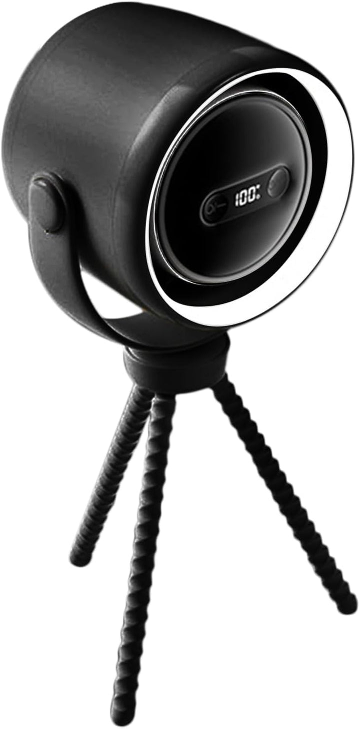 Rechargeable clip-on stroller fan with night light 100 speeds