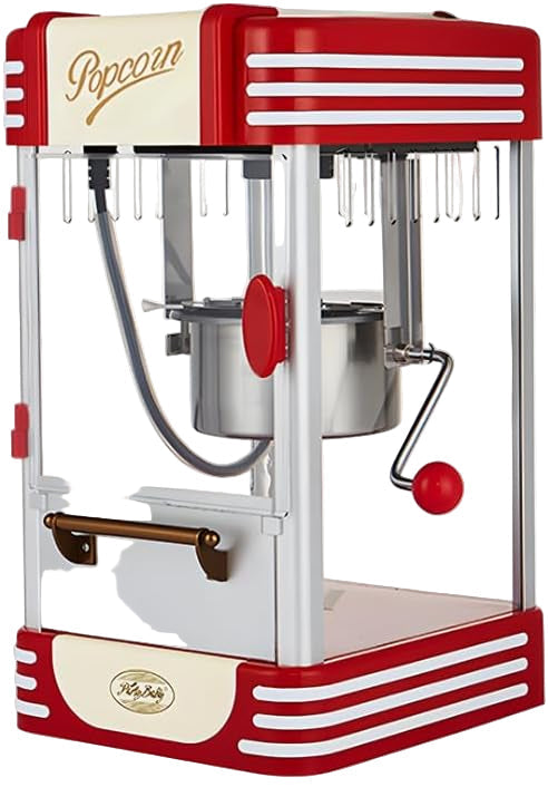 Retro Red elektryczny stół – maszyna do popcornu z timerem – Calvano