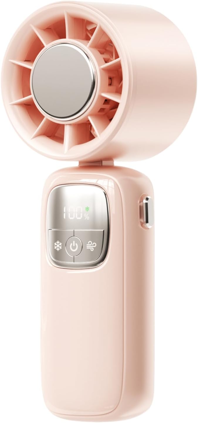 Przenośny składany wentylator ręczny z wyświetlaczem LED 100 prędkości