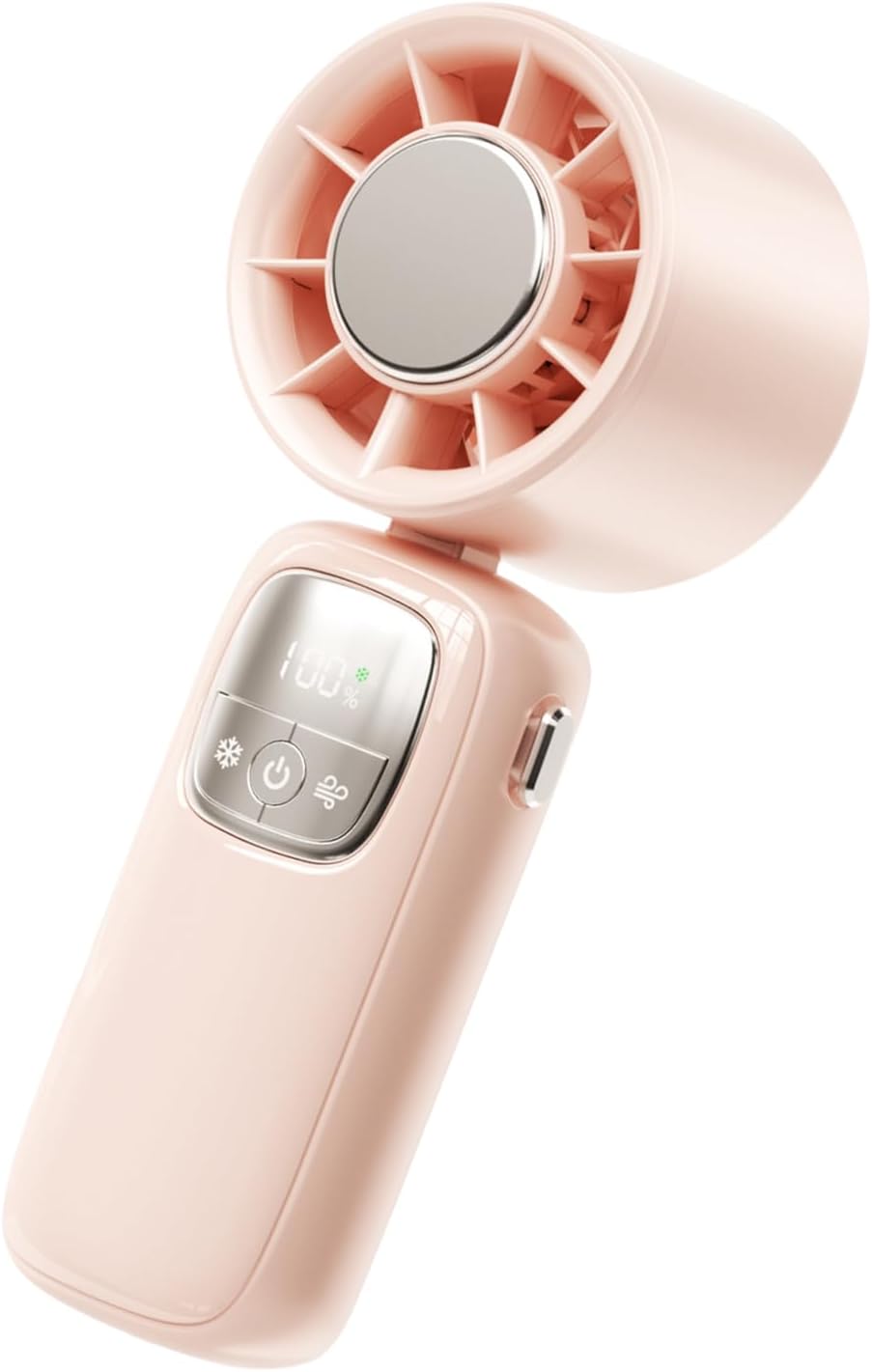 Przenośny składany wentylator ręczny z wyświetlaczem LED 100 prędkości