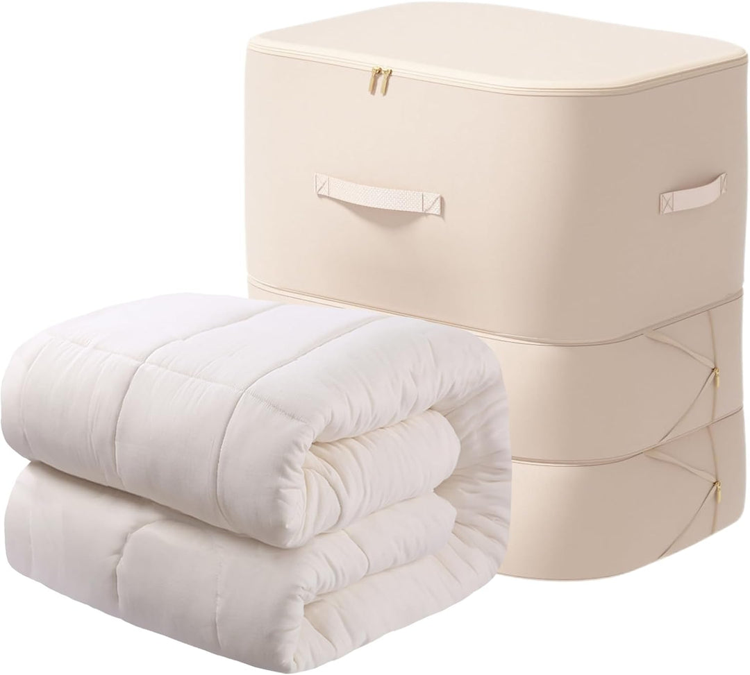 Duża torba do przechowywania pościeli, odporna na kurz, z samokompresem – Corvina