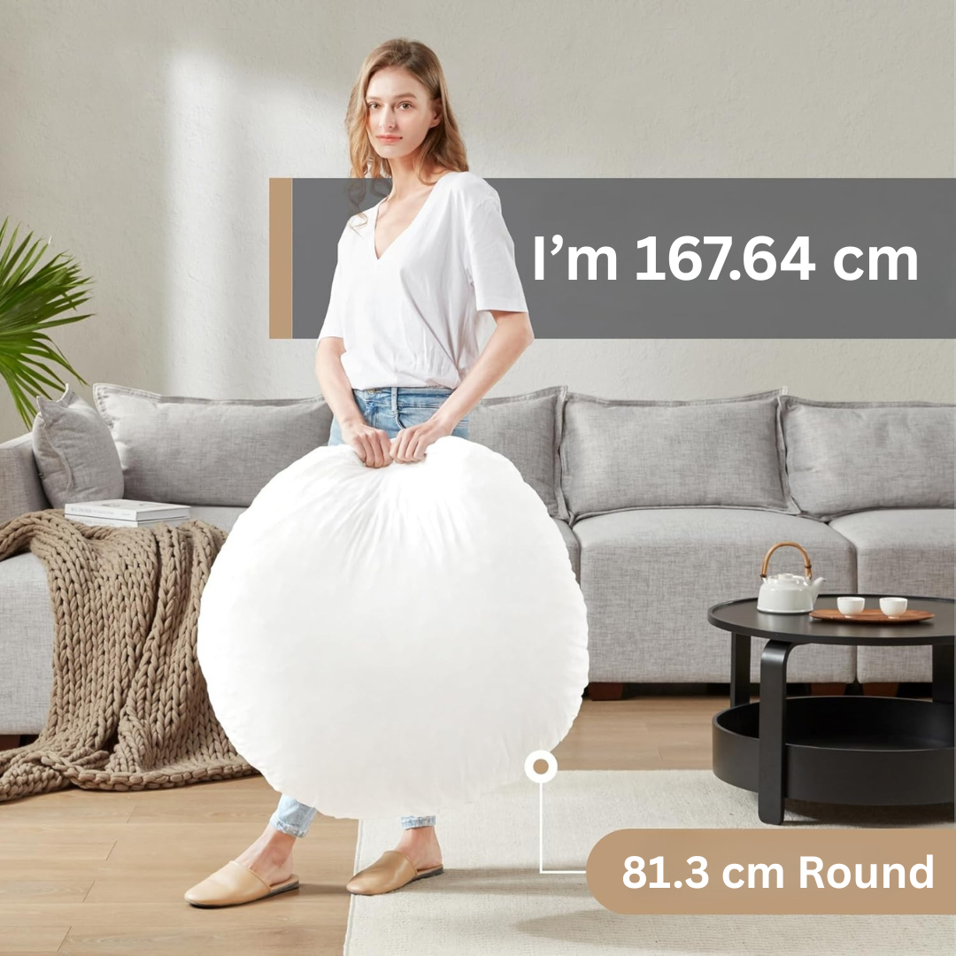 Duża okrągła poduszka do medytacji z pianki pamięciowej – 81 cm