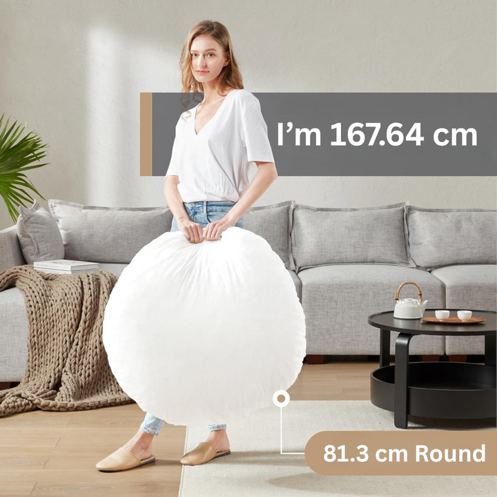 Duża okrągła poduszka do medytacji z pianki pamięciowej – 81 cm
