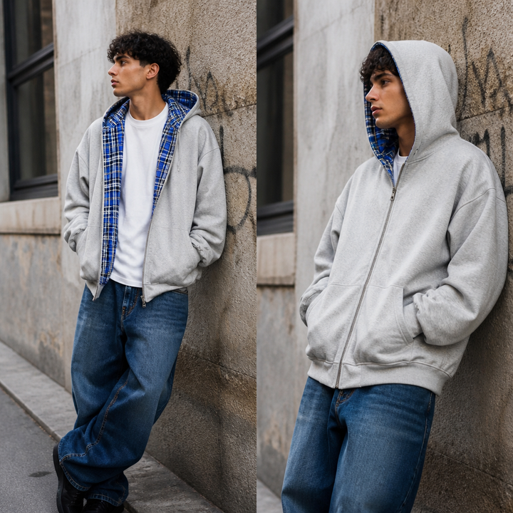 Dwustronna Bluza Oversize z Kapturem – Ruben