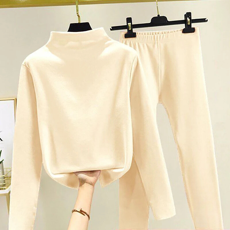 Dwuczęściowy zimowy zestaw damski z polarem i spodniami – Eva