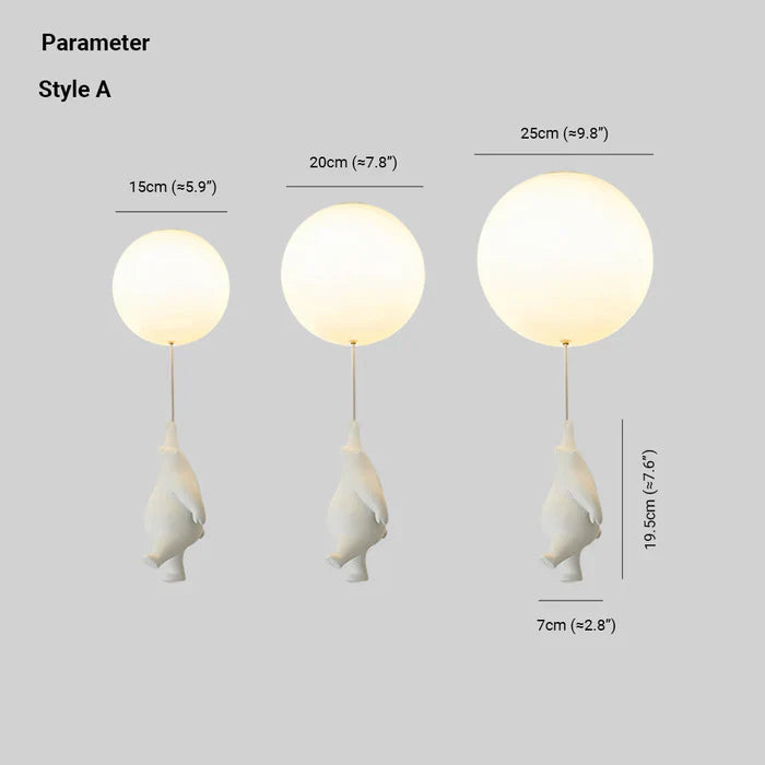 Lampa sufitowa dla dzieci z misiem i balonem - CloudBear