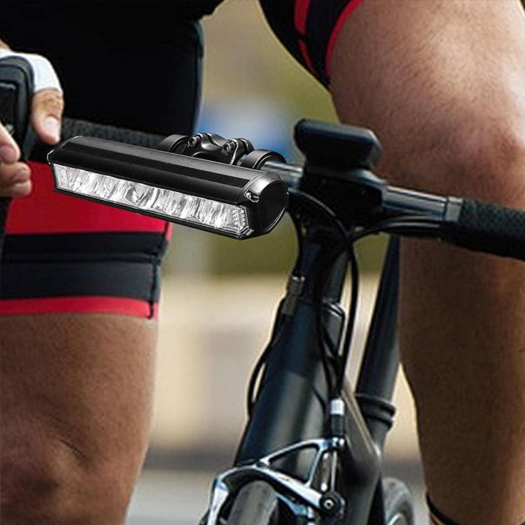 Superjasne 180° światło rowerowe z wbudowaną baterią – Luminor