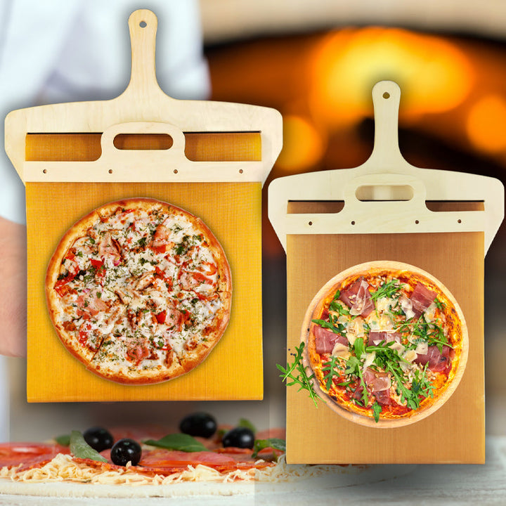 Przesuwana łopatka do pizzy z drewna brzozowego z mechanizmem przesuwu – Fornello