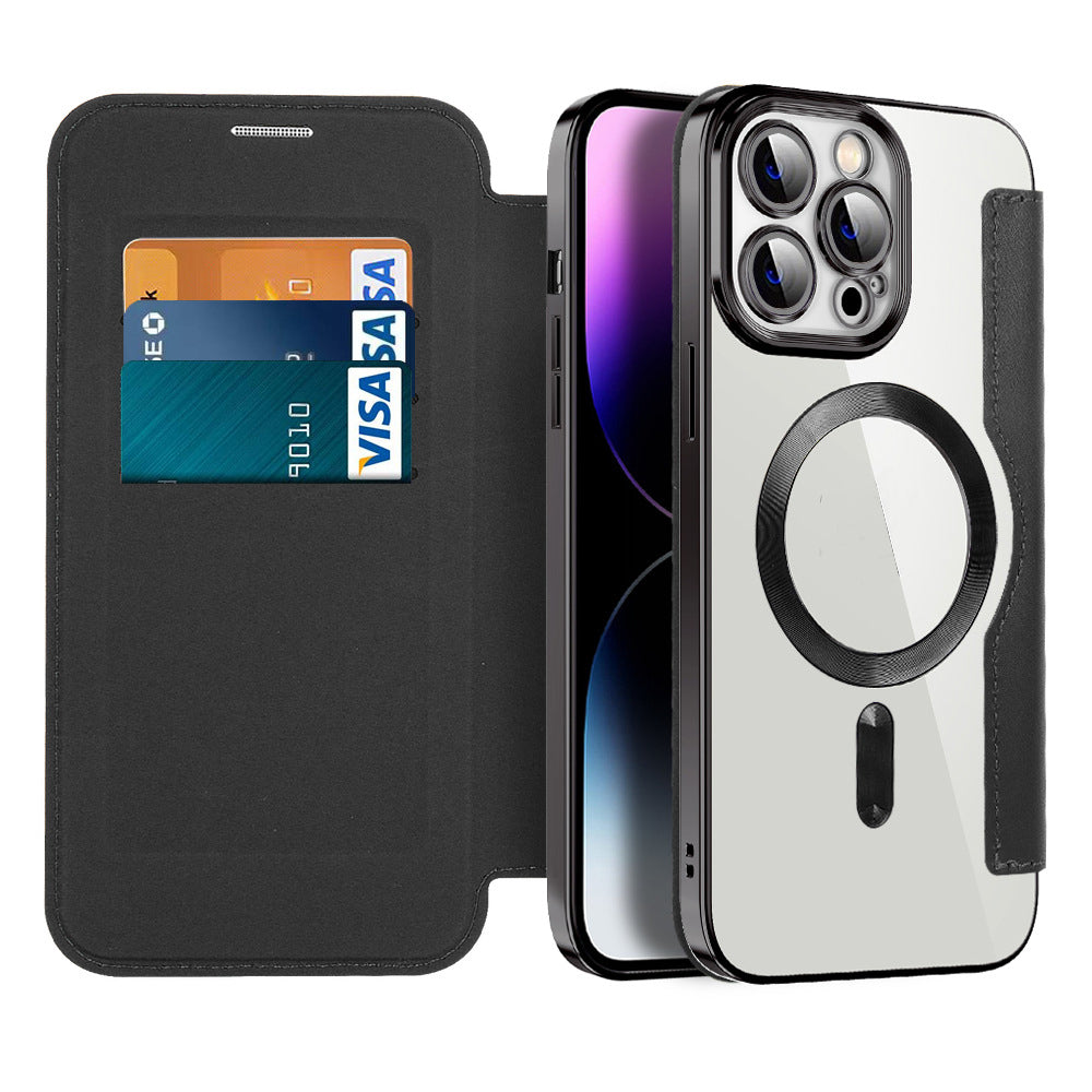 Etui skórzane z magnetyczną adsorpcją i ochroną RFID – Valtrix (1+1 GRATIS)