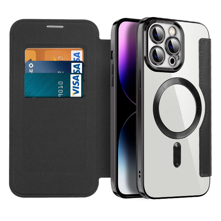 Etui skórzane z magnetyczną adsorpcją i ochroną RFID – Valtrix (1+1 GRATIS)