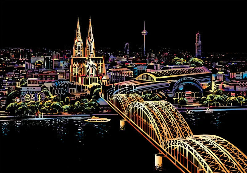 5D Tablica do wydrapywania – ColorPeek-Katedrała w Kolonii-Trend Polska