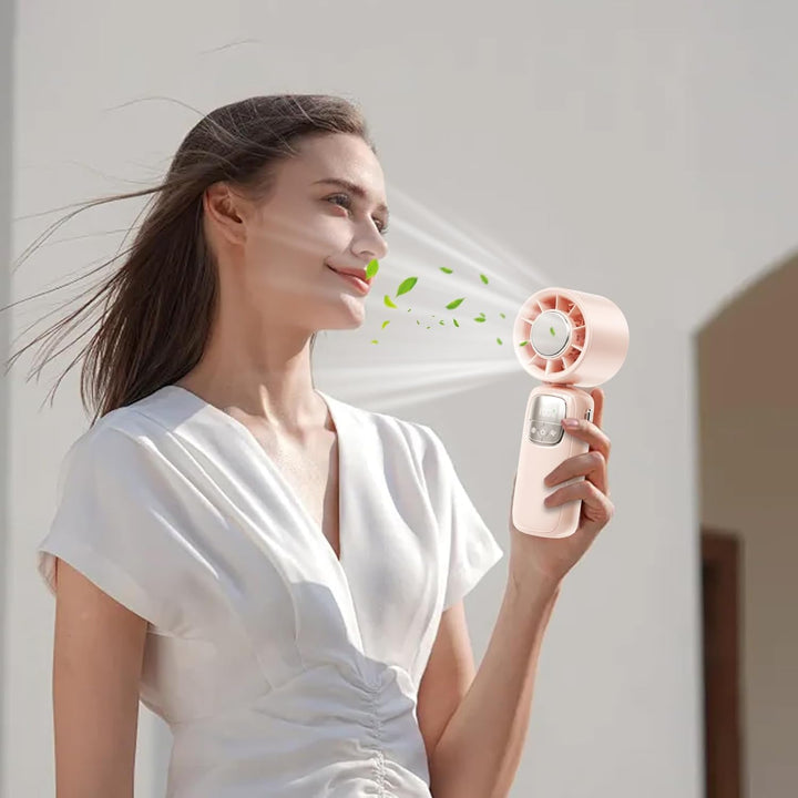 Przenośny składany wentylator ręczny z wyświetlaczem LED 100 prędkości