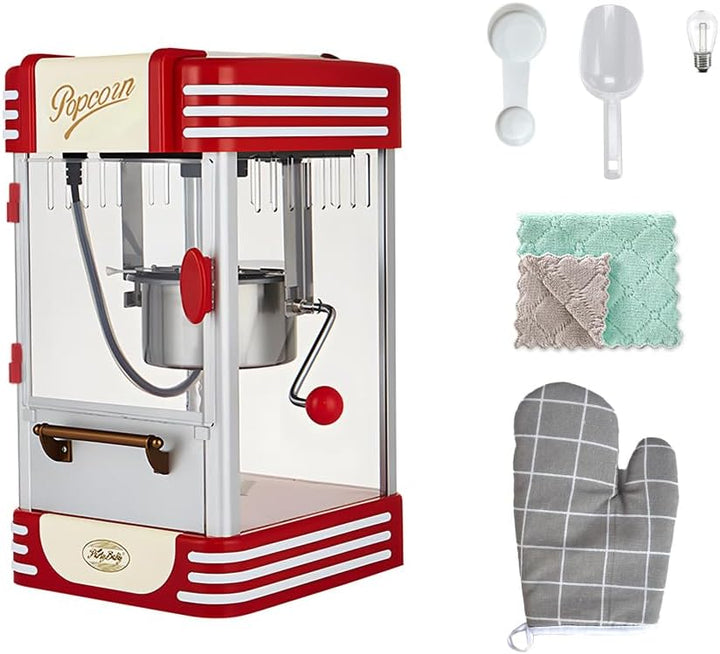 Retro Red elektryczny stół – maszyna do popcornu z timerem – Calvano