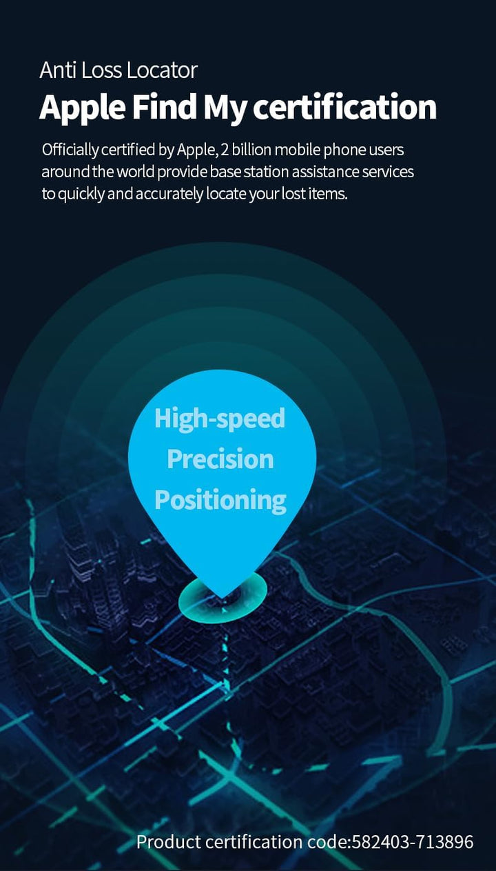 Smart Anti-Lost Locator breloczek – śledzenie w czasie rzeczywistym z Find My – Zeyora