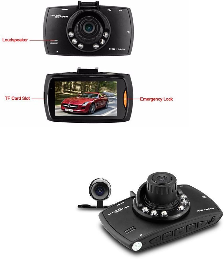 Dual-Lens-Autoradio DVR G30 2,7" LCD Full HD 1080P z czujnikiem G.