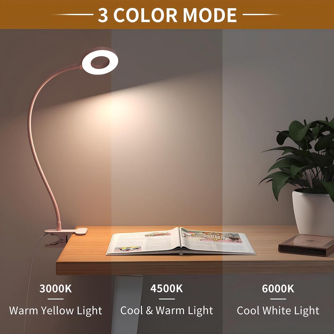 3 tryby kolorów lampki biurkowej LED z elastycznym ramieniem w kształcie łabędzia – Selvara (1+1 GRATIS)