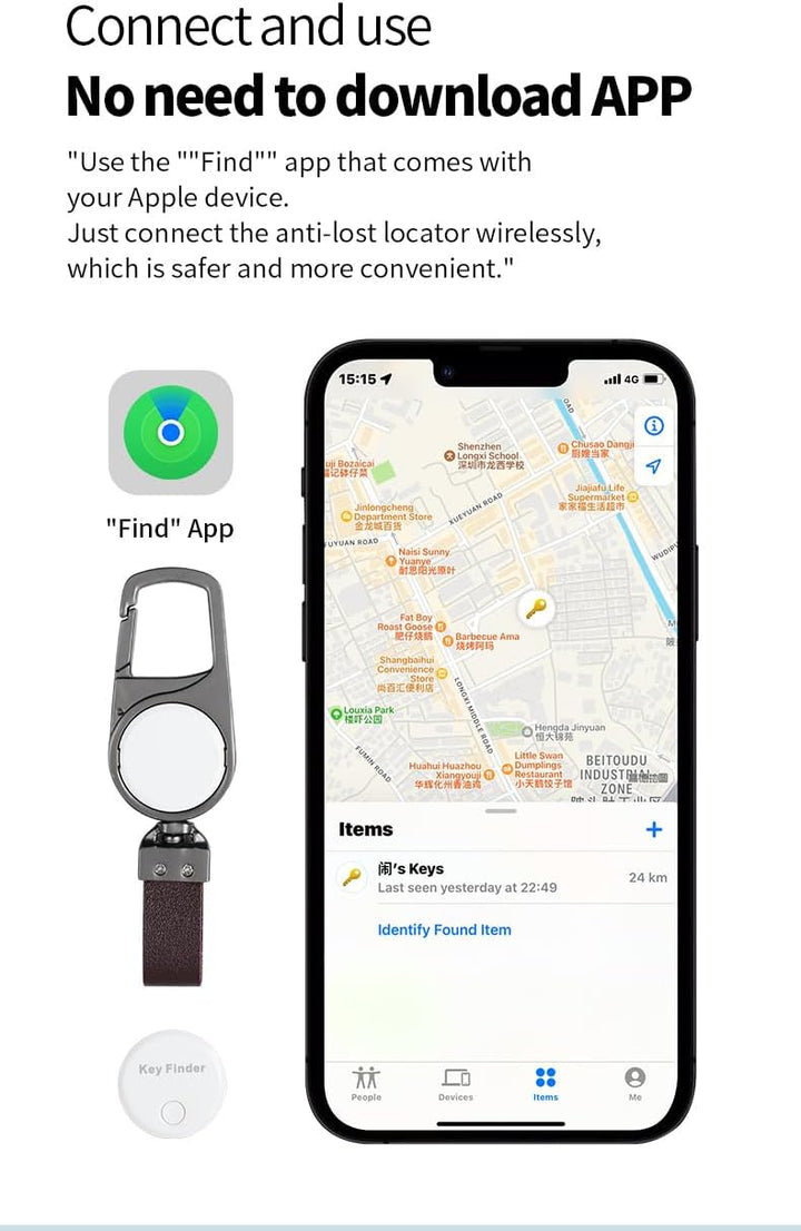 Smart Anti-Lost Locator breloczek – śledzenie w czasie rzeczywistym z Find My – Zeyora