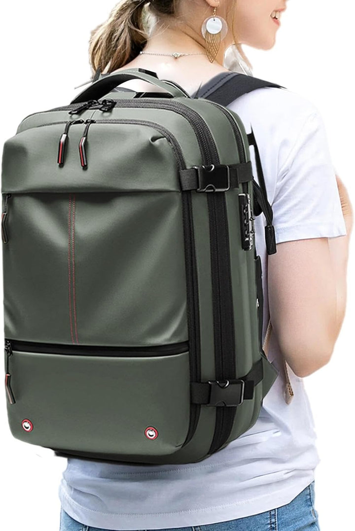 Odkurzacz plecakowy – Rozszerzana wodoodporna torba podróżna 60L z kieszenią na laptop – Trivora