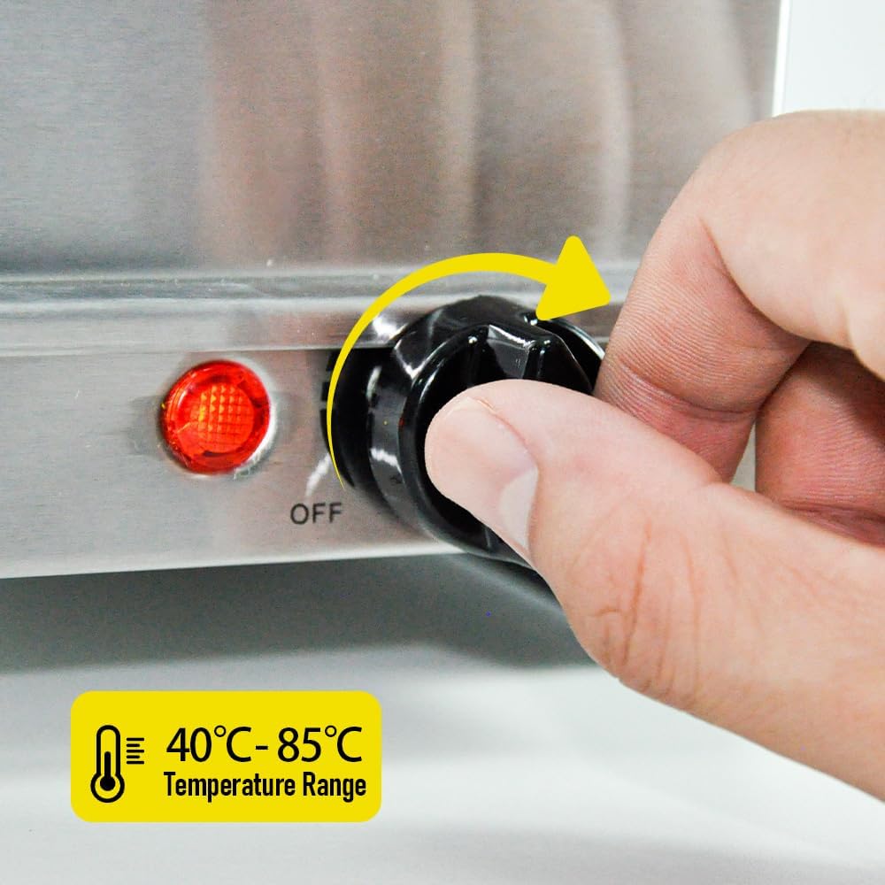 Elektromatyczny podgrzewacz jedzenia bufetowego z 3 × 2,5L pojemnikami i regulacją temperatury – Valtero