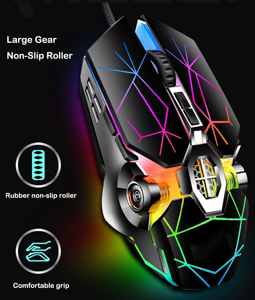 87-klawiszowa mechaniczna klawiatura gamingowa z podświetleniem RGB, z niebieskimi switchami