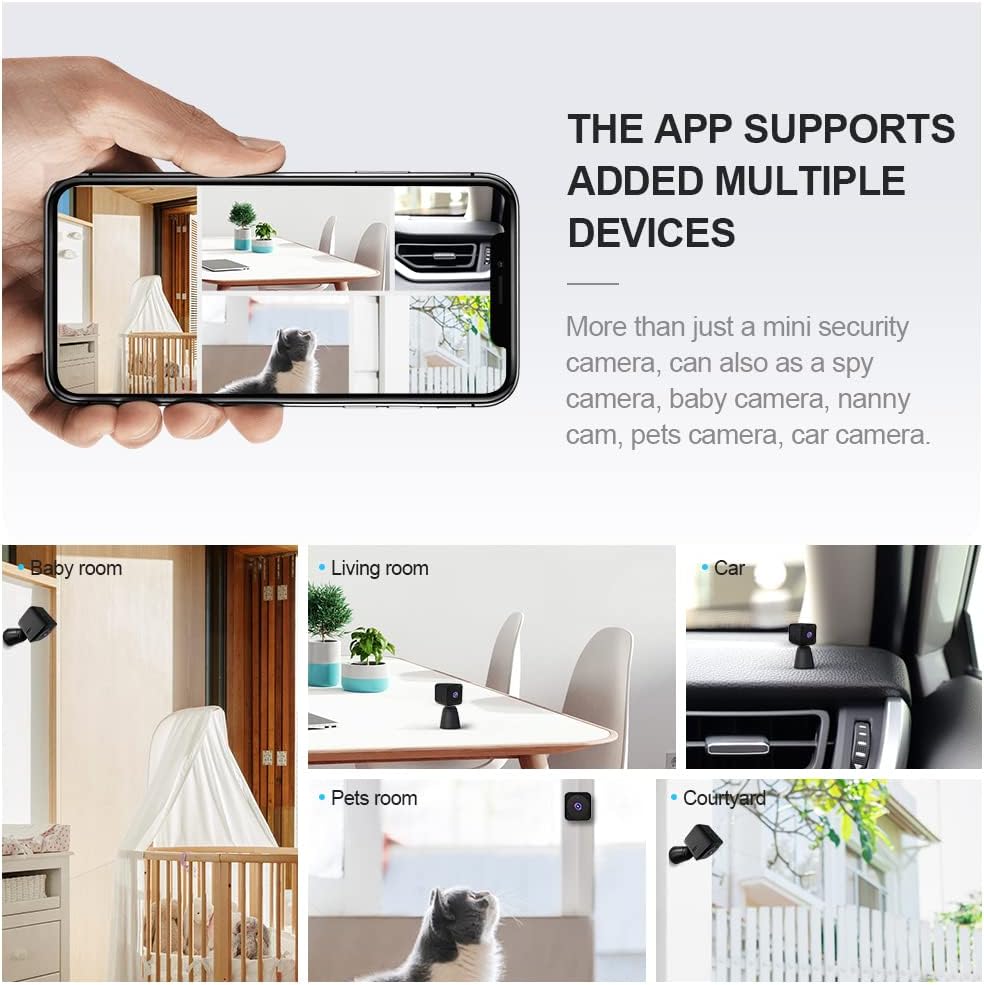Mini-kamera bezpieczeństwa 4K WiFi ukryta kamera wewnętrzna z funkcją nocną