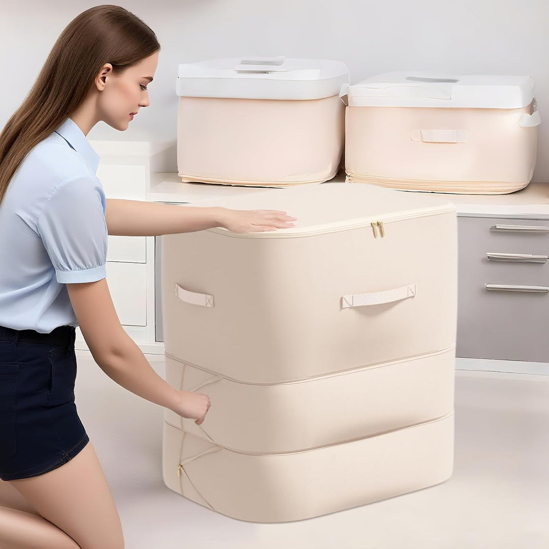 Duża torba do przechowywania pościeli, odporna na kurz, z samokompresem – Corvina