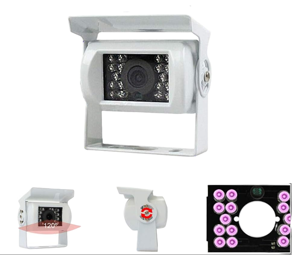 Kamera do wstecznego parkowania samochodu ciężarowego 12V/24V z 18 diodami LED IR do widzenia w nocy IP68