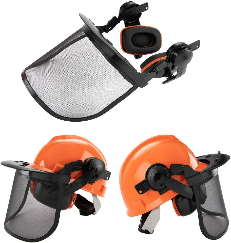 Kask ochronny z osłoną na twarz i ochroną słuchu – ArborMax